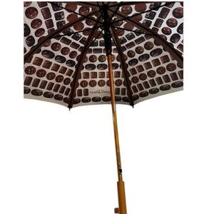 Russell Stover Chocolate Umbrella 🍫 Novelty Wood Handle Gift Idea NWT
